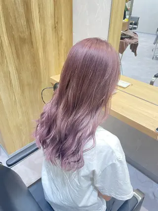 セミロング カラー ハイトーンカラー 縮毛矯正/ジャックのヘアスタイル