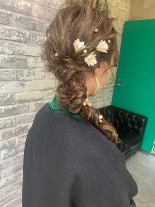 ロング ヘアアレンジ 🤍韓国風ヘア 柴田真帆🤍のヘアスタイル