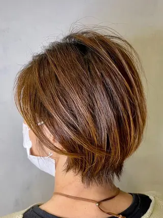 ショート まとまる美髪矯正 ×レイヤーカットのヘアスタイル