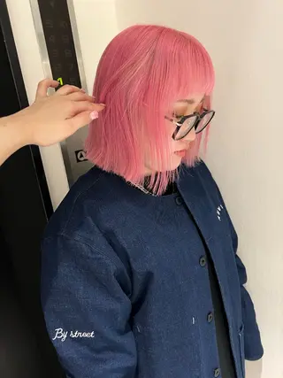 ミディアム デザイン🥇複雑履歴 ハイトーン特化のヘアスタイル