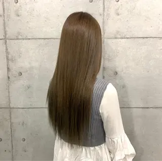 セミロング カラー ヘアアレンジ 切りっぱなしヘアボブ ミディアムヘアRYOのヘアスタイル