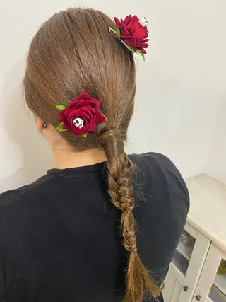 ロング カラー パーマ ヘアアレンジ Hiroshi ヒロシのヘアスタイル