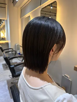 ミディアム 🌿ボブ/美髪矯正/ 艶カラー/Rukiのヘアスタイル