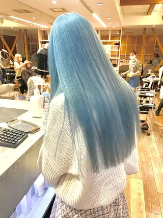 ロング カラー ハイトーン/デザイン hirokiのヘアスタイル