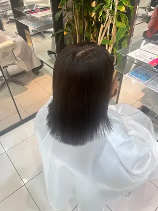 ミディアム 石渡 瑠菜のヘアスタイル