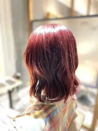 ミディアム カラー 渡辺 夢吏のヘアスタイル