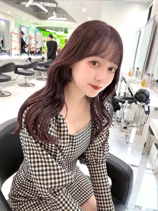 ロング RIKO👼🏻💓 韓国ガーリーのヘアスタイル