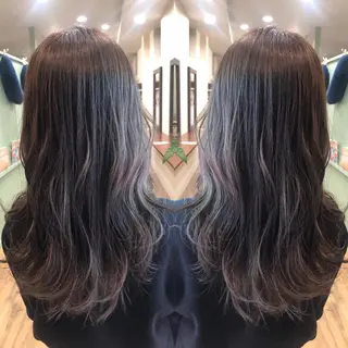 ロング カラー 堀谷 彩花のヘアスタイル