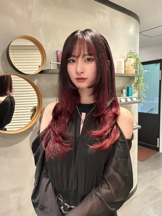 ロング カラー タナカ カナ🫧のヘアスタイル