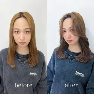 セミロング カラー 坂本 大晟のヘアスタイル