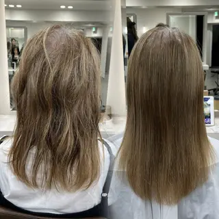 ミディアム パーマ 縮毛矯正 特化生田のヘアスタイル