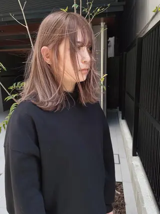 セミロング ボブ/縮毛矯正 🌟梅田盛一🌟のヘアスタイル