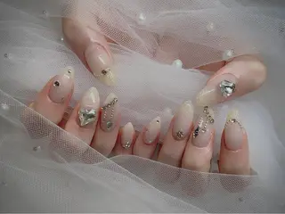 ネイル I-nailロング /ワンホン/キラキラのネイルデザイン