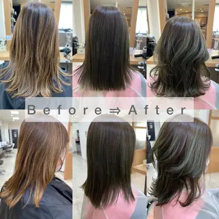 セミロング カラー Lien 深井店のヘアスタイル