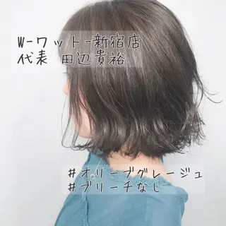 ショート カラー パーマ ヘアアレンジ メンズ キッズ ネイル マツエク・マツパ 新宿駅近♡友達とOK 🦋W -ワット -のヘアスタイル
