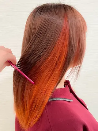 セミロング 中村 由布紀のヘアスタイル