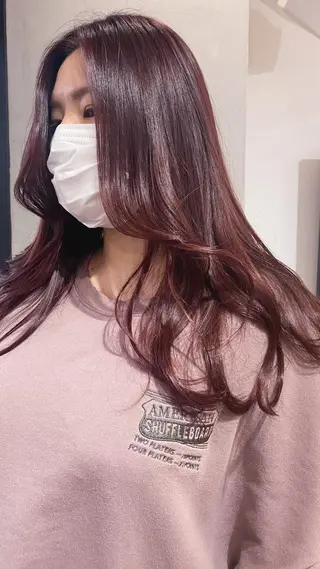 ロング カラー ヘアアレンジ ハイトーンカラー 🩷NANAのヘアスタイル