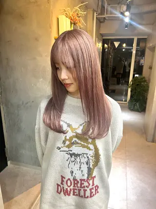 ロング カラー AIRI/難波/ ハイトーン/髪質改善のヘアスタイル