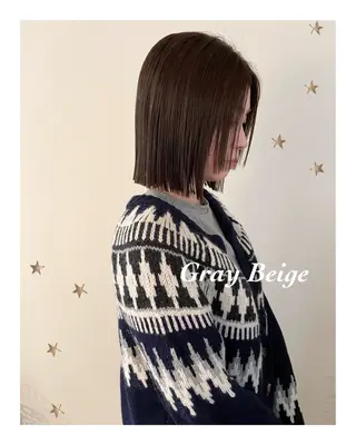 ミディアム カラー 市川 千夏のヘアスタイル