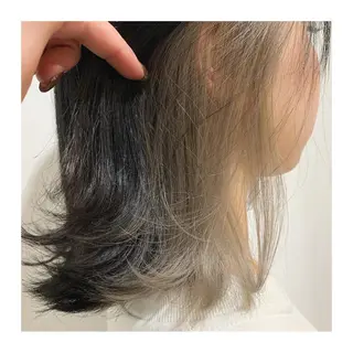ミディアム カラー あべ ゆうかのヘアスタイル