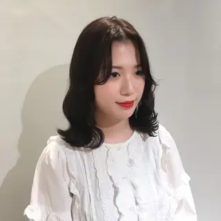 ミディアム カラー ヘアアレンジ 柔らか垢抜けｶﾗｰと ｶｯﾄ🫧ASUKAのヘアスタイル