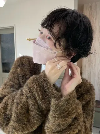 ショート パーマ キノシタ マユのヘアスタイル