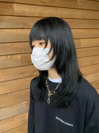 ロング カラー 中川 茜里のヘアスタイル