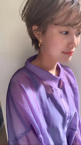 ショート カラー パーマ 竹本りんか/梅田/ 新大阪/天王寺のヘアスタイル