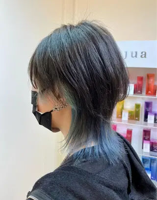 ショート カラー レイヤー/艶カラー 奥野恭平のヘアスタイル