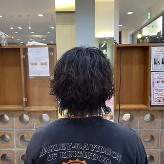 ミディアム メンズ 原宿/ニュアンス パーマ/HAJIMEのヘアスタイル