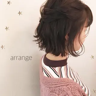 ミディアム ヘアアレンジ 市川 千夏のヘアスタイル