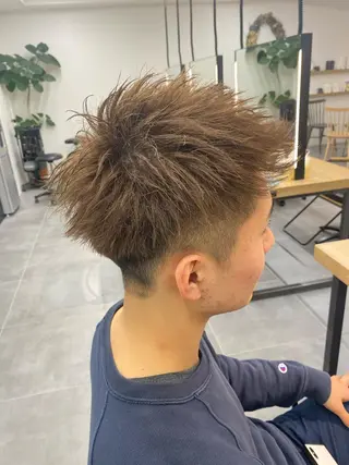 ショート カラー メンズ 鍋島 拓真のヘアスタイル