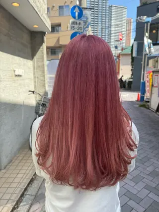 ロング カラー 河添 麗菜のヘアスタイル