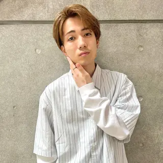 ショート カラー メンズ メンズカット曲がる 縮毛矯正佐々木タクマのヘアスタイル