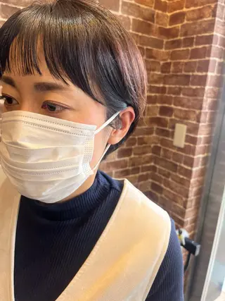 ショート カラー パーマ ヘアアレンジ メンズ キッズ ネイル マツエク・マツパ アイブロウ 久木原 ゆりのヘアスタイル