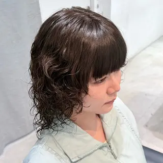 セミロング パーマ 縮毛矯正/Wカラー /アレンジ🌙あまにのヘアスタイル
