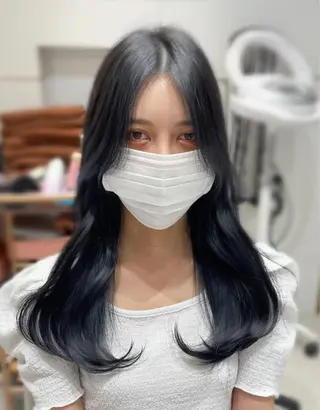 セミロング カラー 顔周り特化/韓国ヘア /レイヤー/吉野幸大のヘアスタイル