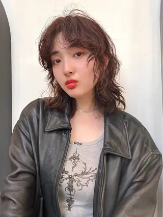 ミディアム パーマ MINX中村 公亮/デザインパーマのヘアスタイル