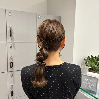 セミロング ヘアアレンジ カラー/アレンジ yuzuのヘアスタイル