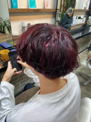 カラー パーマ メンズ イツキ🌕デザインカ ラー🥨髪質改善🫧のヘアスタイル