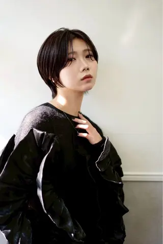 ショート 透明感カラー/伊藤 陸/soigneのヘアスタイル