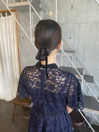 ミディアム ヘアアレンジ モリモト サナのヘアスタイル
