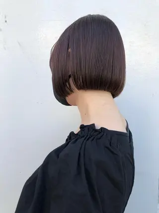 ショート カラー ボブ♡柔らかいカラー 實松栞理のヘアスタイル