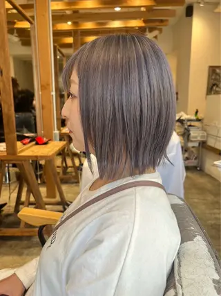 ミディアム カラー 三浦 翔太のヘアスタイル
