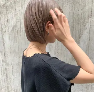 ショート カラー 👔ボブ﹨髪質改善 ストレート🩳ももかのヘアスタイル