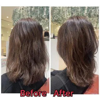 ミディアム 平 真亜里のヘアスタイル