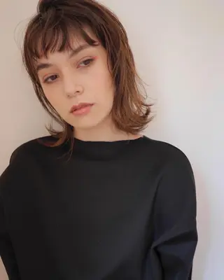 ミディアム カラー 坂上 岳のヘアスタイル