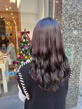 ロング カラー 菅沼 紀世/顔周りレイヤーのヘアスタイル