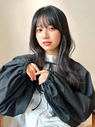 ロング カラー パーマ kazuki【顔周り ×レイヤーカット】のヘアスタイル