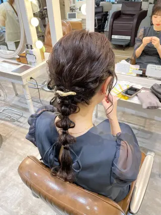 ロング ヘアアレンジ シールエクステ横浜 🐏☁️miminaのヘアスタイル